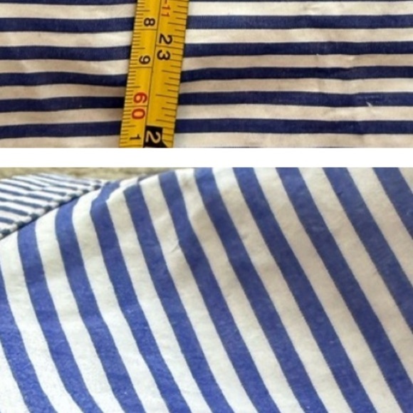 Self-Portrait size 2 EUC worn once Blue and White Striped Ruffle asymmetrical - Picture 13 of 15